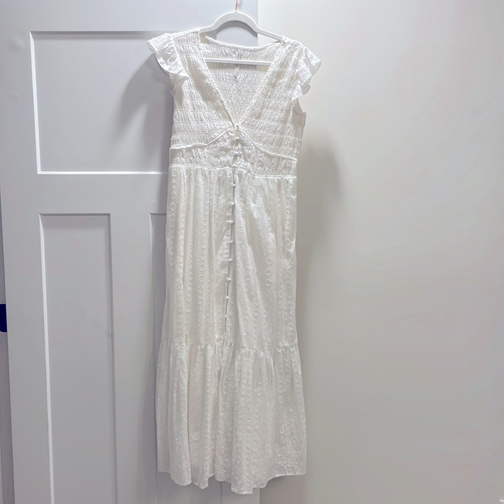 By Anthropologie “the peregrine midi dress” white maxi dress